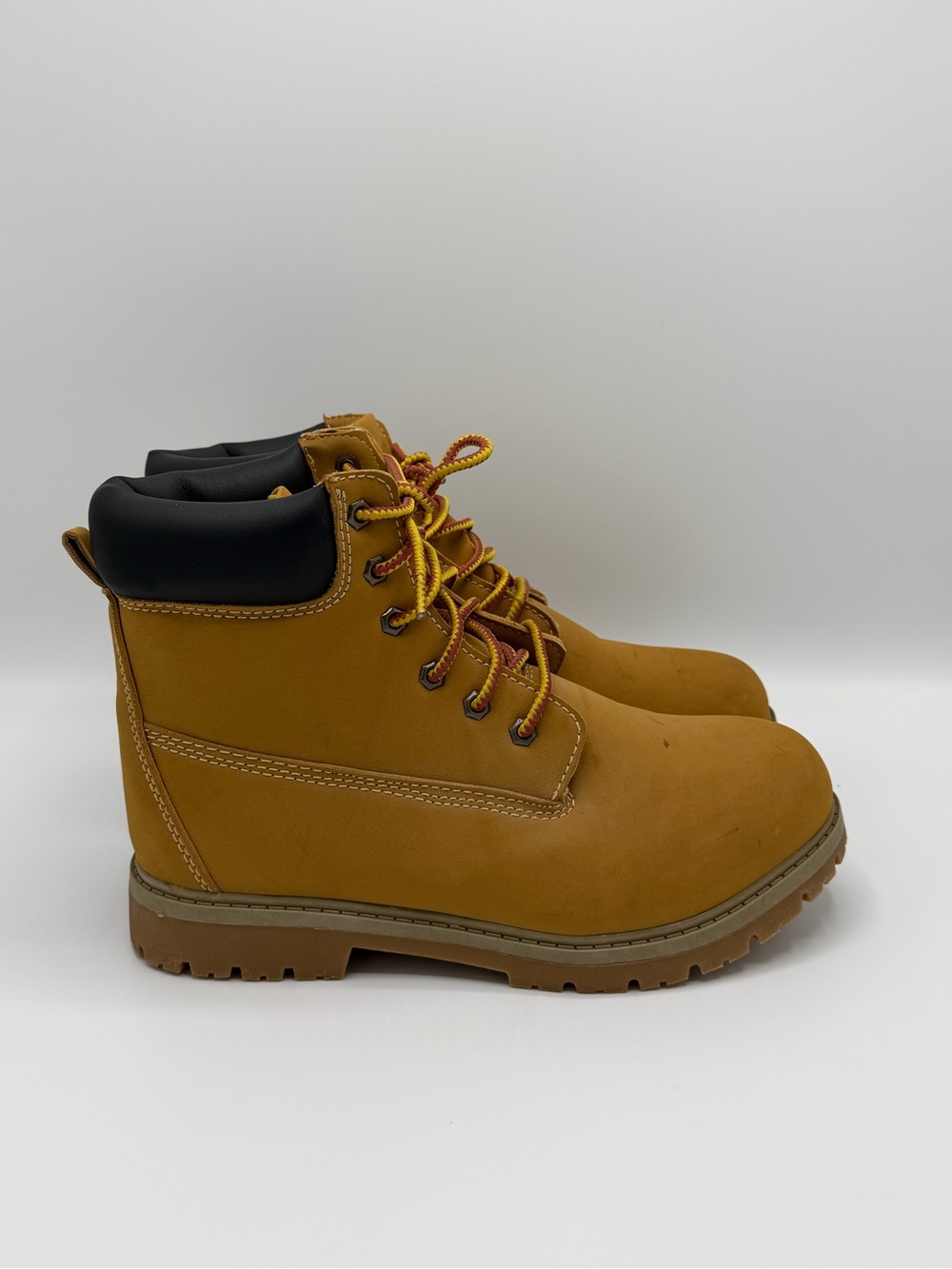 Ozark Trail Men’s Tan/Black Lace-Up Ankle Work Boots Round Toe US 9.5 EU 42.5